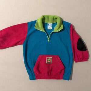 Vintage/90s/Y2K Garanimals 3T fleece half zip pullover.